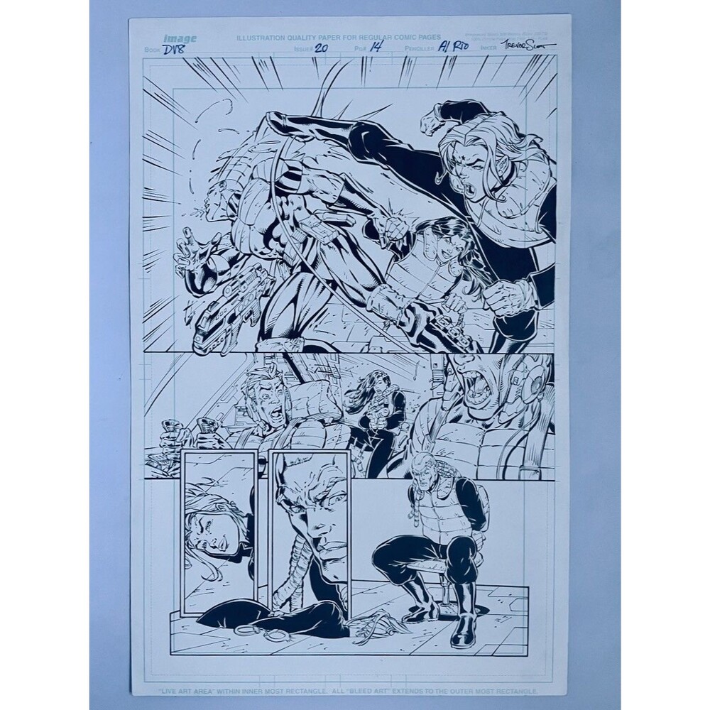 DV8 #20 page 14, Original Comic Art by Al Rio  Image Comics, 1998, Trevor Scott